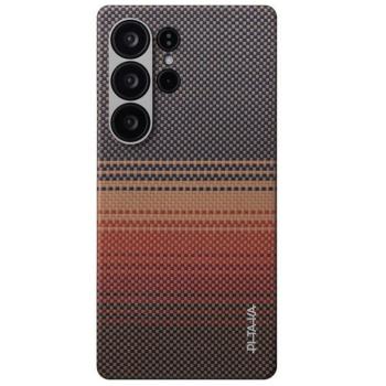 Pitaka Tactile Woven Samsung Galaxy S25 Ultra hátlap tok, Aramid, MagSafe, sunset kép