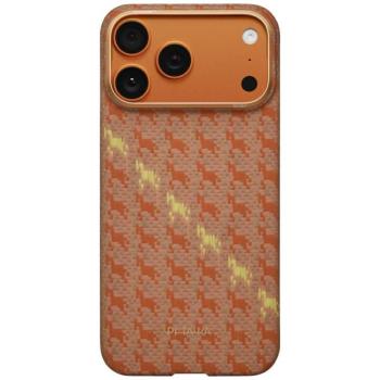 Pitaka Ultra Slim Apple iPhone 17 Pro hátlap tok, Aramid, MagSafe, amber kép