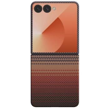 Pitaka Ultra Slim Samsung Galaxy Z Flip 7 hátlap tok, Aramid, MagSafe, sunset kép