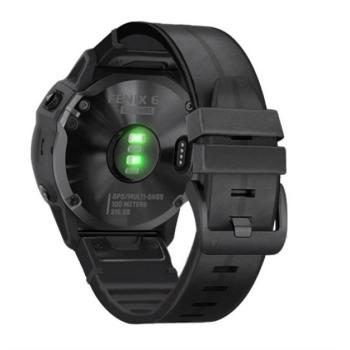 Pótszíj (egyedi méret, 22 mm, bőr hatású, állítható, QuickFit csatlakozás) FEKETE Garmin Fenix 3, Garmin Fenix 6, Garmin Fenix 6 Sapphire, Garmin Fenix 6 Pro, Garmin Fenix 5, Garmin Fenix 3 kép