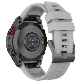 Pótszíj (egyedi méret, 22 mm, szilikon, állítható, QuickFit csatlakozás) SZÜRKE Garmin Fenix 3, Garmin Fenix 7, Garmin Fenix 6, Garmin Fenix 6 Pro, Garmin Fenix 6 Pro Solar, Garmin Fenix 7 Sol kép