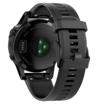 Pótszíj (egyedi méret, 22 mm, szilikon, állítható, rombusz minta, QuickFit csatlakozás) FEKETE Garmin Fenix 3, Garmin Fenix 7, Garmin Fenix 5, Garmin Fenix 6 Sapphire, Garmin Fenix 6 Solar, Gar kép