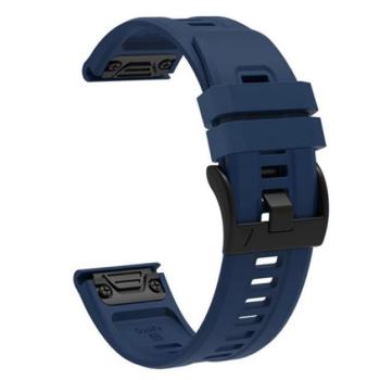 Pótszíj (egyedi méret, 26 mm, szilikon, állítható, QuickFit csatlakozás) SÖTÉTKÉK Garmin Fenix 6X Pro, Garmin Fenix 6X Pro Sapphire, Garmin Epix Pro (Gen2) 51mm, Garmin Fenix 7X Pro Solar, G kép