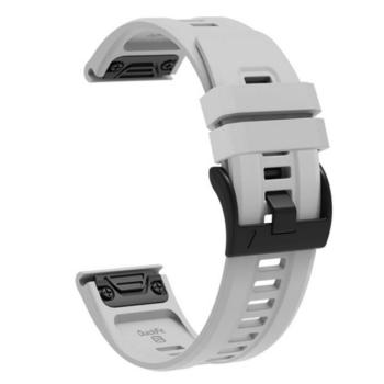 Pótszíj (egyedi méret, 26 mm, szilikon, állítható, QuickFit csatlakozás) SZÜRKE Garmin Fenix 6X Pro, Garmin Fenix 6X Pro Sapphire, Garmin Epix Pro (Gen2) 51mm, Garmin Fenix 7X Pro Solar, Garmi kép