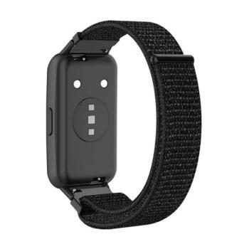 Pótszíj (egyedi méret, nylon, tépőzáras, légáteresztő) FEKETE Huawei Band 7 kép