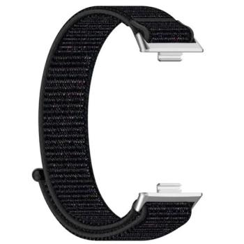 Pótszíj (egyedi méret, nylon, tépőzáras, légáteresztő) FEKETE Huawei Watch Fit 3 kép