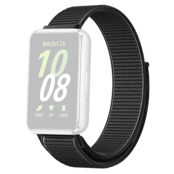 Pótszíj (egyedi méret, nylon, tépőzáras, légáteresztő) FEKETE Samsung Galaxy Fit 3 kép