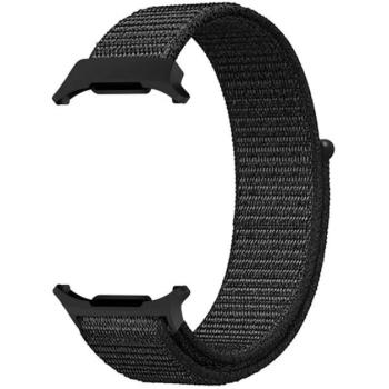 Pótszíj (egyedi méret, nylon, tépőzáras, légáteresztő) FEKETE Samsung Galaxy Watch Ultra eSIM 47mm (SM-L705) kép