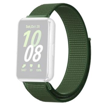 Pótszíj (egyedi méret, nylon, tépőzáras, légáteresztő) SÖTÉTZÖLD Samsung Galaxy Fit 3 kép