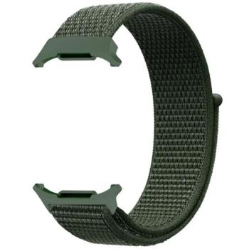 Pótszíj (egyedi méret, nylon, tépőzáras, légáteresztő) SÖTÉTZÖLD Samsung Galaxy Watch Ultra eSIM 47mm (SM-L705) kép