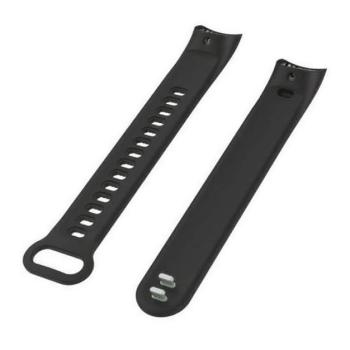Pótszíj (egyedi méret, szilikon, állítható) FEKETE Honor Band 3, Huawei Band 3 kép