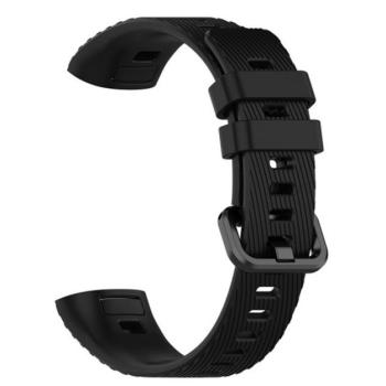 Pótszíj (egyedi méret, szilikon, állítható) FEKETE Huawei Band 4 Pro kép
