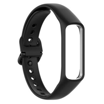 Pótszíj (egyedi méret, szilikon, állítható) FEKETE Samsung Galaxy Fit 2 (SM-R220) kép