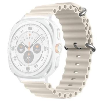 Pótszíj (egyedi méret, szilikon, állítható, hullám) BÉZS Samsung Galaxy Watch Ultra eSIM 47mm (SM-L705) kép