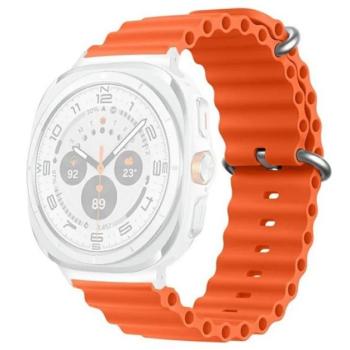 Pótszíj (egyedi méret, szilikon, állítható, hullám) NARANCSSÁRGA Samsung Galaxy Watch Ultra eSIM 47mm (SM-L705) kép