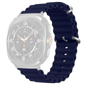 Pótszíj (egyedi méret, szilikon, állítható, hullám) SÖTÉTKÉK Samsung Galaxy Watch Ultra eSIM 47mm (SM-L705) kép