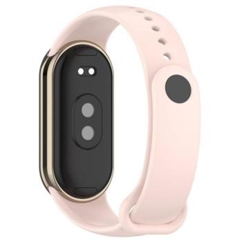 Pótszíj (egyedi méret, szilikon, állítható) RÓZSASZÍN Xiaomi Band 8 kép