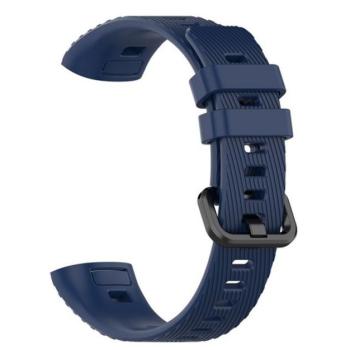 Pótszíj (egyedi méret, szilikon, állítható) SÖTÉTKÉK Huawei Band 4 Pro kép