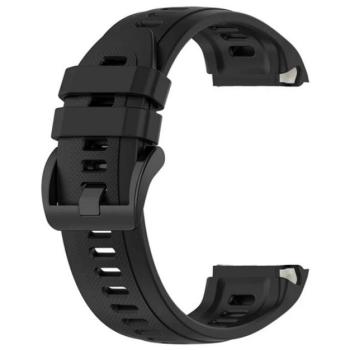 Pótszíj (egyedi méret, szilikon, dupla bújtató) FEKETE Garmin Approach S70 (42mm) kép