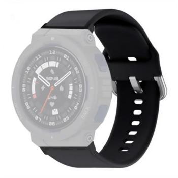 Pótszíj (egyedi méret, szilikon) FEKETE Amazfit Active Edge kép