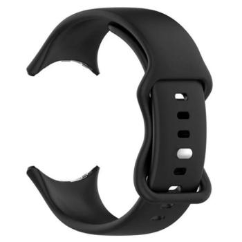 Pótszíj (egyedi méret, szilikon) FEKETE Google Pixel Watch 3 41mm kép
