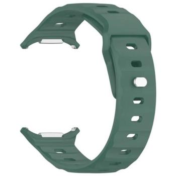 Pótszíj (egyedi méret, szilikon, légáteresztő, 3D) SÖTÉTZÖLD Samsung Galaxy Watch Ultra eSIM 47mm (SM-L705) kép