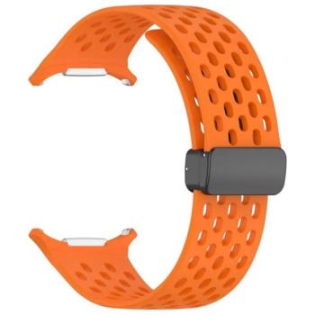 Pótszíj (egyedi méret, szilikon, lyukacsos, légáteresztő) NARANCSSÁRGA Samsung Galaxy Watch Ultra eSIM 47mm (SM-L705) kép