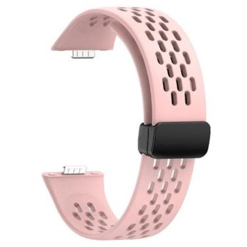 Pótszíj (egyedi méret, szilikon, lyukacsos, légáteresztő) RÓZSASZÍN Huawei Watch Fit 3 kép
