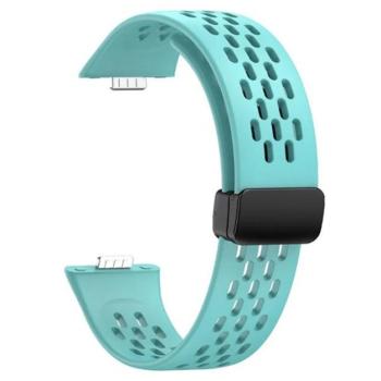 Pótszíj (egyedi méret, szilikon, lyukacsos, légáteresztő) VILÁGOSKÉK Huawei Watch Fit 3 kép