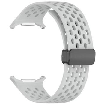 Pótszíj (egyedi méret, szilikon, lyukacsos, légáteresztő) VILÁGOSSZÜRKE Samsung Galaxy Watch Ultra eSIM 47mm (SM-L705) kép