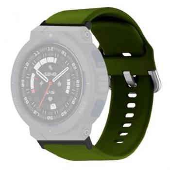 Pótszíj (egyedi méret, szilikon) SÖTÉTZÖLD Amazfit Active Edge kép