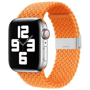 Pótszíj (egyedi méret, textil, állítható) NARANCSSÁRGA Apple Watch Ultra 49mm, Apple Watch Series 7 45mm, Apple Watch Series SE 2 44mm, Apple Watch Series 1 42mm, Apple Watch Series 2 42mm, App kép