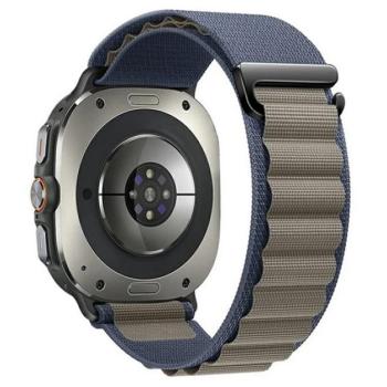 Pótszíj (egyedi méret, textil, állítható) SÖTÉTKÉK Samsung Galaxy Watch Ultra eSIM 47mm (SM-L705) kép
