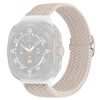 Pótszíj (egyedi méret, textil, szőtt minta) FEHÉR Samsung Galaxy Watch Ultra eSIM 47mm (SM-L705) kép