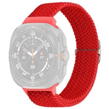 Pótszíj (egyedi méret, textil, szőtt minta) PIROS Samsung Galaxy Watch Ultra eSIM 47mm (SM-L705) kép