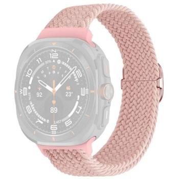 Pótszíj (egyedi méret, textil, szőtt minta) RÓZSASZÍN Samsung Galaxy Watch Ultra eSIM 47mm (SM-L705) kép