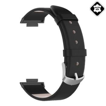 Pótszíj (egyedi méret, valódi bőr) FEKETE Xiaomi Smart Band 8 Pro, Redmi Watch 4 kép