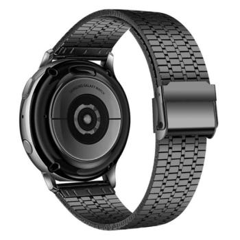 Pótszíj (univerzális, 20 mm, fém) FEKETE Huawei Watch GT 2 42mm, Samsung Galaxy Watch Active 2 44mm (SM-R820N), Samsung Galaxy Watch Active 2 40mm (SM-R830N), Garmin Fenix 6S, Garmin Fenix 6S Pro, kép