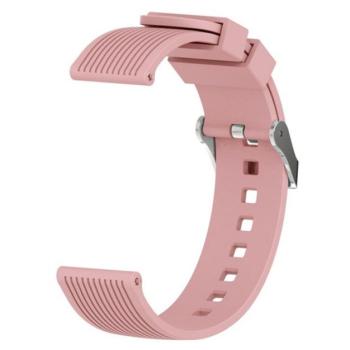 Pótszíj (univerzális, 20 mm, szilikon, állítható, 3D csíkos minta) RÓZSASZÍN Huawei Watch GT 2 42mm, Samsung Galaxy Watch Active 2 44mm (SM-R820N), Samsung Galaxy Watch Active 2 40mm (SM-R830 kép