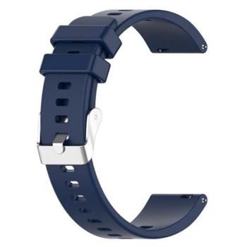 Pótszíj (univerzális, 20mm, szilikon, dupla bújtató) SÖTÉTKÉK Garmin Vivomove 5, Huawei Watch GT 2 42mm, Samsung Galaxy Watch Active 2 44mm (SM-R820N) kép