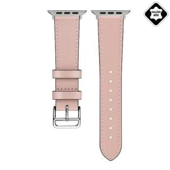 Pótszíj (univerzális, 20mm, valódi bőr, levarrt szél) RÓZSASZÍN Garmin Vivomove 5, Huawei Watch GT 2 42mm, Samsung Galaxy Watch Active 2 44mm (SM-R820N) kép