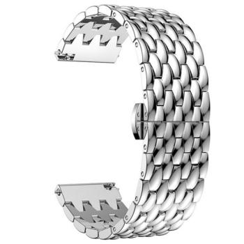 Pótszíj (univerzális, 22 mm, fém) EZÜST Huawei Watch GT 2 46mm, Huawei Watch GT, Huawei Watch GT Active, Huawei Watch GT Fortuna, Huawei Watch, Huawei Watch Magic, Huawei Watch 2, Huawei Watch 2 kép