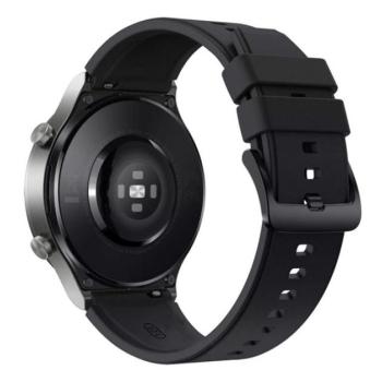Pótszíj (univerzális, 22 mm, szilikon, állítható, fekete kapocs) FEKETE Huawei Watch GT 2 46mm, Huawei Watch GT, Huawei Watch GT Active, Huawei Watch GT Fortuna, Huawei Watch, Huawei Watch Magic kép