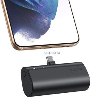 Power Bank VEGER PlugOn - 5000mAh beépített Type-C PD20W fekete (W0556P) kép