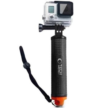 Prémium kézi állvány, float hand grip, GoPro / DJI sportkamerákhoz, tároló rekesszel, kézpánttal, Tech-Protect GA100 Float Hand Grip, fekete kép