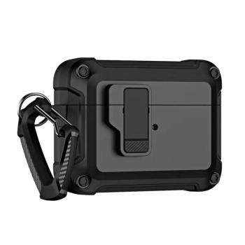Pro Armor tok karabínerrel AirPods 4 - fekete kép