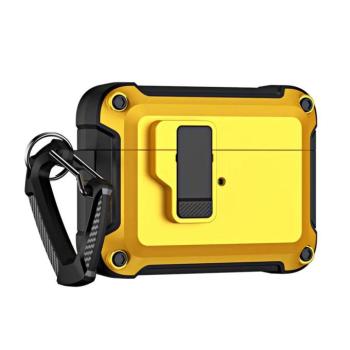 Pro Armor tok karabínerrel AirPods 4 - sárga kép