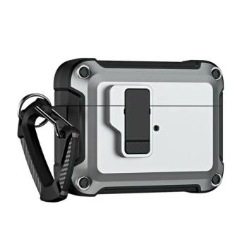 Pro Armor tok karabínerrel AirPods 4 - szürke kép