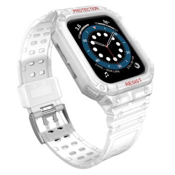 Protect Strap Band sávot az órákhoz 7/6/5/4/3/2 / SE (45/44 / 42mm), Porecored Watch tok átlátszó kép