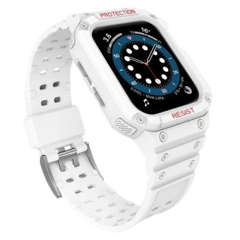 Protect Strap Band sávot az órákhoz 7/6/5/4/3/2 / SE (45/44 / 42mm), Porecored Watch tok fehér kép